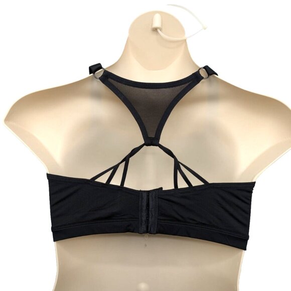 Livi Active Sports Bra No Wire Soft Cup Black Strappy T Back 18 20 2X - Picture 6 of 10